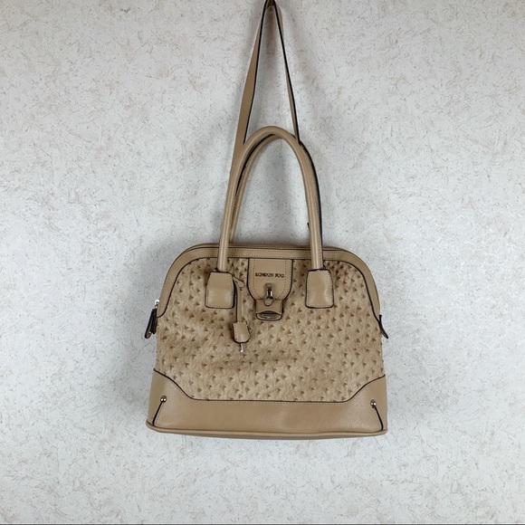 🌸SALE🌸 London fog tan faux ostrich bag - Picture 3 of 9